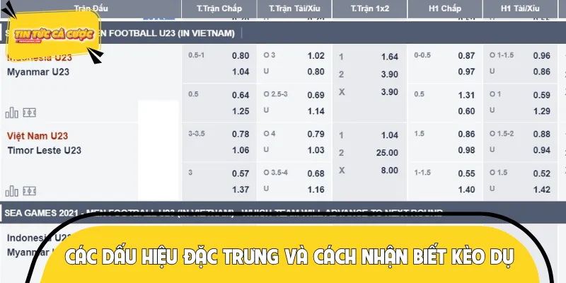 Một số dấu hiệu cần nắm rõ trong cách nhận biết kèo dụ 